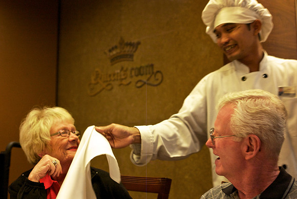 Marge and Kevin with table steward