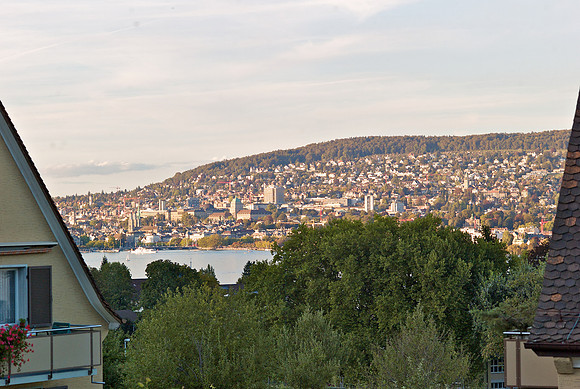 View NE towards town of Zurich