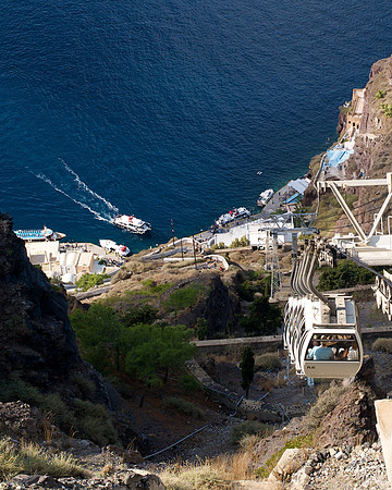Going Down By Cable Car